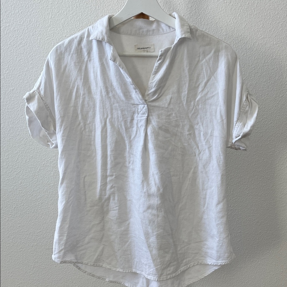 Thread & Supply Classic White Button Down Shirt